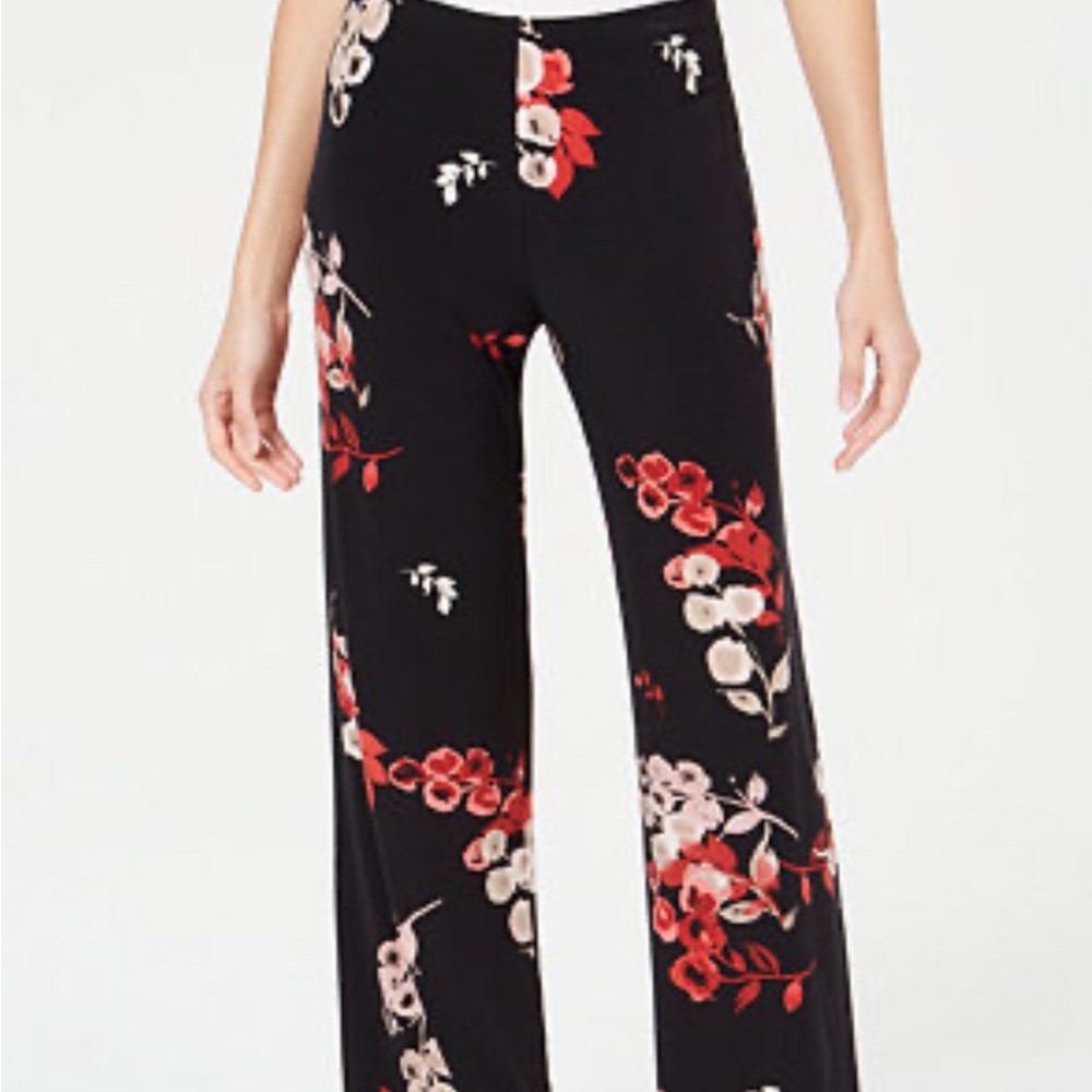 Alfani Floral Black Pants